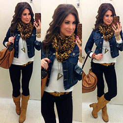 Outfits con chaqueta vaquera de otoño: Trajes De Mezclilla,  top corto,  Atuendos Informales  