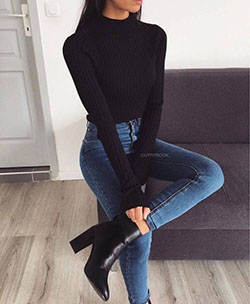 Los atuendos de invierno más queridos y admirados, Ropa casual: trajes de invierno,  cuello polo,  Trajes de moda,  Moda minimalista,  Atuendos Informales  
