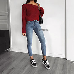 Guapa outfitbook instagram, Crop top: top corto,  trajes de invierno,  Pantalones ajustados,  Trajes de moda,  Estilo callejero,  Atuendos Informales  