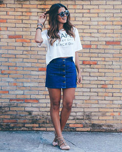 La falda con borde festoneado más adorable de Teens: Falda de mezclilla,  Trajes De Falda,  zapatilla de ballet  