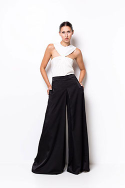 Pantalones palazzo de cintura alta a la moda para cita fashion_big27.jpg 60...: Atuendos Informales,  Trajes de primavera,  trajes de fiesta,  Ideas de atuendo palazzo,  Algodón palazzo  