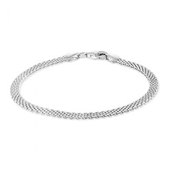 Pulsera de malla de plata de ley de 3,9 mm £ 27,00: 
