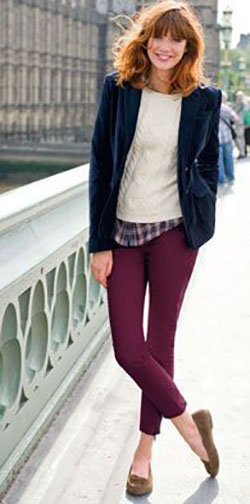 Ideas lindas de trajes de pantalones de color vino para una entrevista de trabajo: Conjunto de pantalones burdeos de moda,  lindo conjunto de pantalones burdeos  
