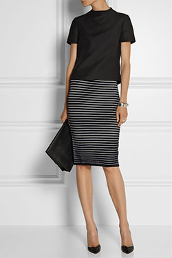 Outfit ideas with pencil skirt, shirt, skirt: Pencil skirt,  fashion model,  Informal wear,  T-Shirt Outfit,  Skirt Outfits  