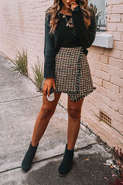Ideas de lookbook de ropa conjuntos de falda de invierno, ropa de invierno, moda callejera, falda lápiz, ropa casual: trajes de invierno,  Falda de tubo,  Estilo callejero,  vestidos de invierno con clase  