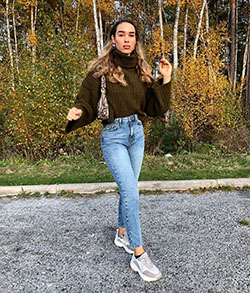 ideas de atuendo marrón con chaqueta de piel, mezclilla, jeans: Atuendos Informales,  Denim Marrón,  Vaqueros marrones  