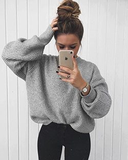 Traje de color, debes probar con suéter, camisa, jeans: trajes de invierno,  Atuendo De Vaqueros  