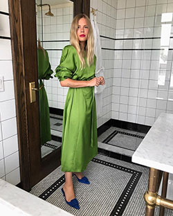 Green dresses ideas with dress, gown, winter clothing: winter outfits,  Trench coat,  Fashion photography,  Green Dress  