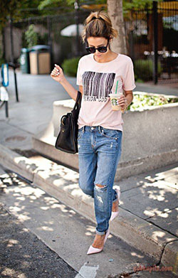 Outfit ideas california girl outfit, street fashion, casual wear, t shirt: Traje de camiseta,  Estilo callejero,  Atuendos Informales,  Moda con clase  