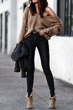 Lindos outfits con un cinturón de gucci: Atuendo De Vaqueros,  Estilo callejero,  Traje marrón y negro  