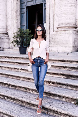 Lindos outfits con sandalias pantalones slim fit, street fashion: Estilo callejero,  Moda con clase  