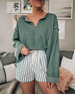 Ideas de color verde con ropa vintage, pantalones cortos.: Ropa vintage,  traje verde,  Trajes de cuarentena 2020  