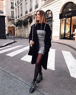 Atuendo outfits invierno 2019 san valentin blanco y negro, ropa invierno: trajes de invierno,  Traje negro,  instamoda,  Estilo callejero,  En blanco y negro,  Vestido de puente,  Trajes de citas  