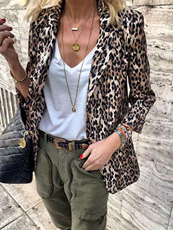 Damen blazer leo print, moda callejera, animal print: Huella animal,  Estilo callejero,  Conjuntos de cárdigan 2020  