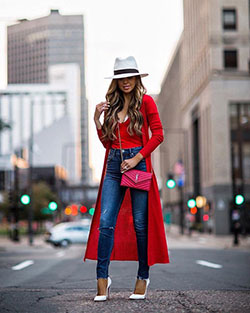 Outfit para fin de año: gabardina,  cristiano louboutin,  Estilo callejero,  traje rojo,  Conjuntos de cárdigan 2020  
