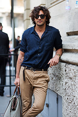 Estilo de camisa azul marino, moda callejera, ropa casual, camisa de vestir, azul marino, camiseta: camisas,  azul marino,  Traje de camiseta,  Estilo callejero,  Trajes de viaje  