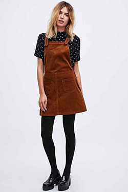 Colección de moda overol corduroy falda, urban outfitters, vestido de cóctel, modelo de moda, vestido de día: vestidos de coctel,  modelo,  Proveedores de Urban Outfitters,  vestido de día,  Traje marrón y negro,  Vestido de puente  