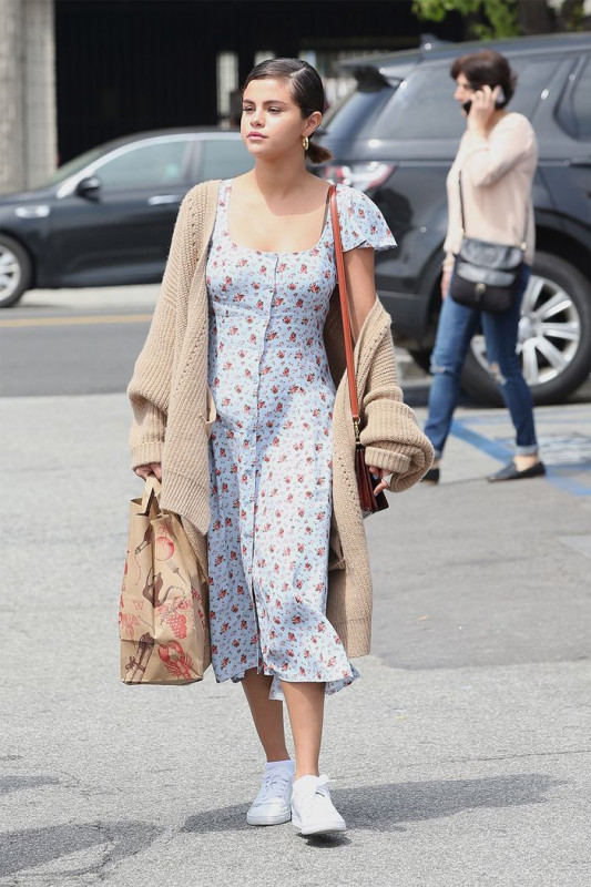 Floral Print Mini Dress | Selena Gomez: 