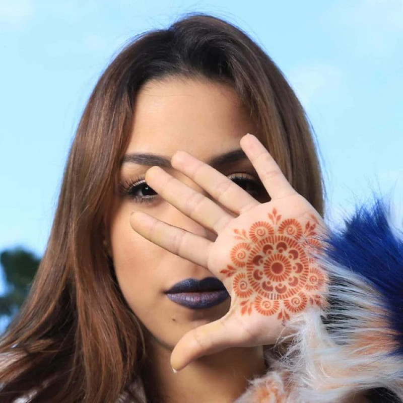 Passion Fruit Henna Tattoo Stencil: 