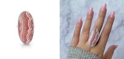 Chic Statement Rhodochrosite Ring for Unique Flair: 