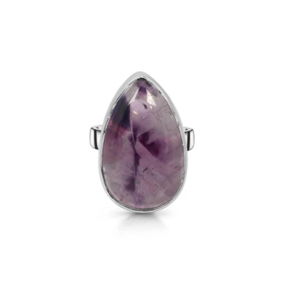 Bridal Statement Star Amethyst Ring For Your Engagement Day: 