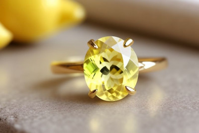 Lemon Quartz Rings for Uplifting Energy: 