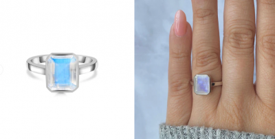 Beautiful Dainty Moonstone Ring for Subtle Elegance: 