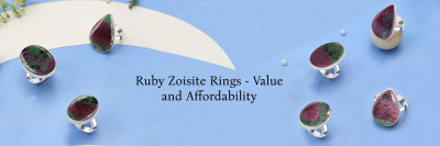 Ruby Zoisite Rings A Fusion of Passion and Serenity: 