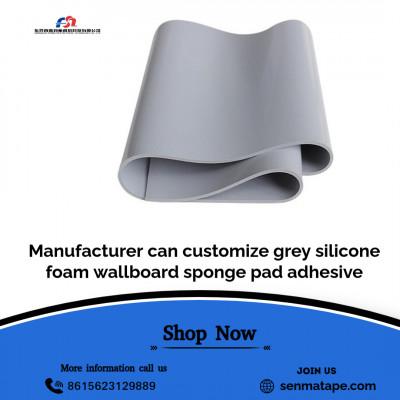 Manufacturer can customize grey silicone foam wallboard sponge pad adhesive: 