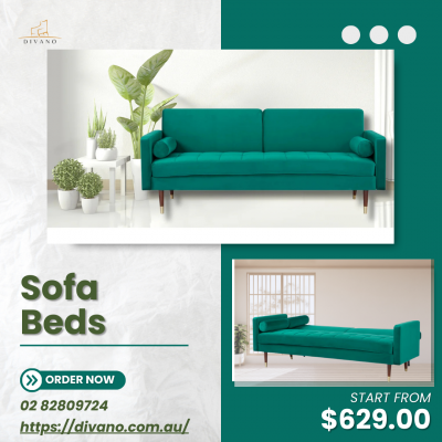 3 Seater Fabric Sofa Bed: 