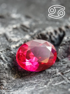 Cancer Zodiac Gemstone: Ruby: 