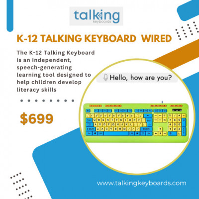 K-12 Talking Keyboard – Wired: 