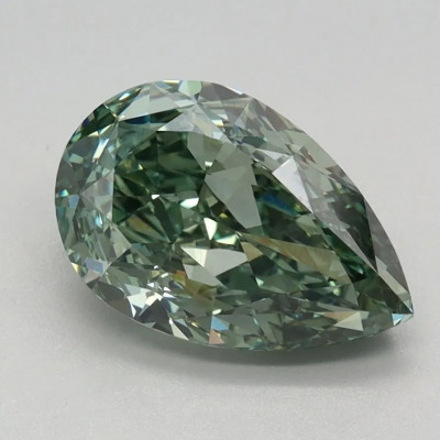 Buy Diamonds IGI 1.95 Carat Pear Cut Fancy Vivid Green Lab Diamond: 