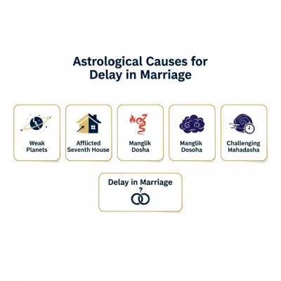 Reasons for Late Marriage in Astrology and Remedies For It: 