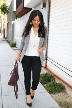 Pantalones negros de mujer casual de negocios, trajes de trabajo para niñas.: Traje de trabajo  