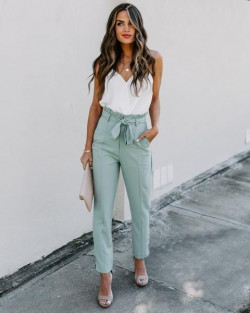 Trajes de estilo para brunch, moda callejera, brunch de verano, ropa de trabajo informal de primavera: Traje de trabajo  