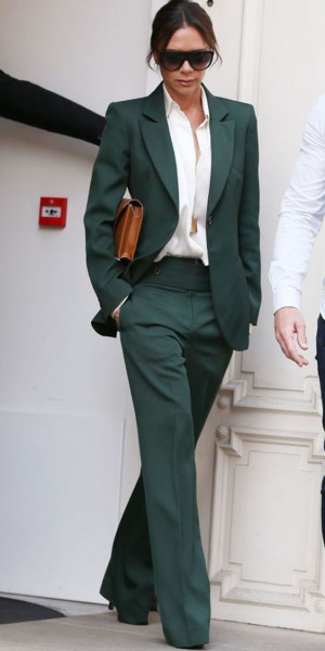 Outfit inspo with pantsuit, trousers, dress shirt: 