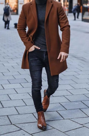 Outfit mens top coat, winter clothing: 
