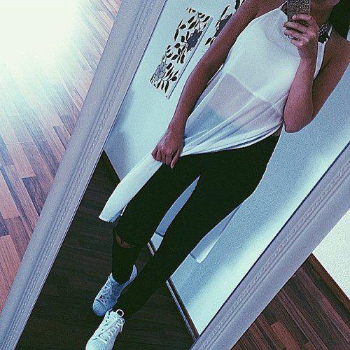 Hermosas ideas de atuendos de jeans negros que debes probarRopa informal Pantalones ajustados: Atuendo De Vaqueros,  Ideas de atuendos con jeans,  Trajes De Mezclilla  