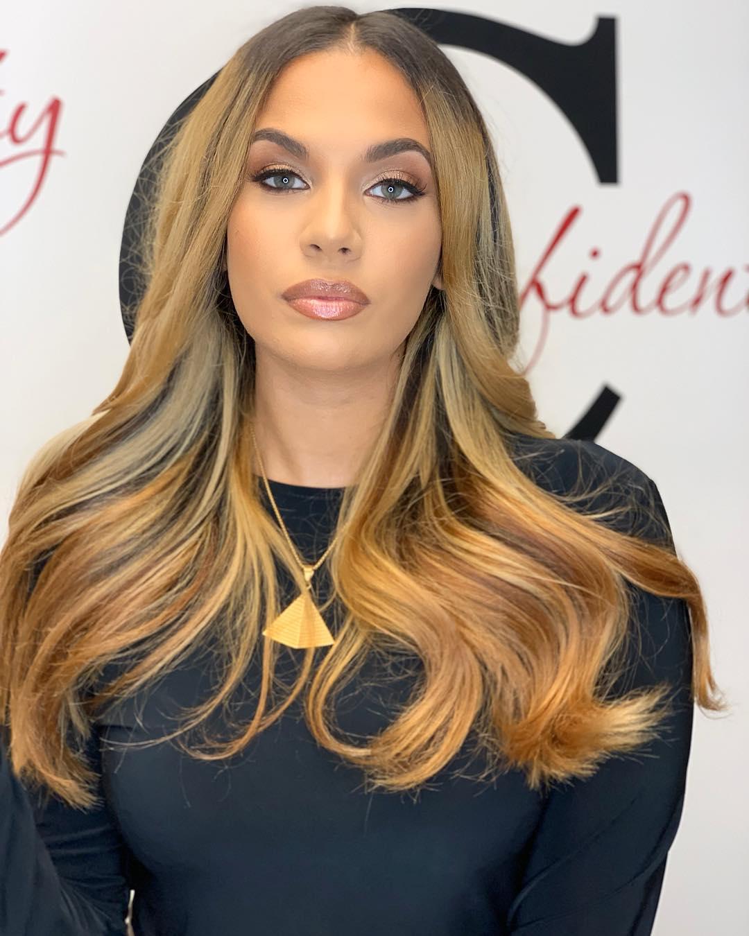 Color de cabello humano, Amirah Dyme Cabello castaño, Fashion Nova: Amirah Dyme  