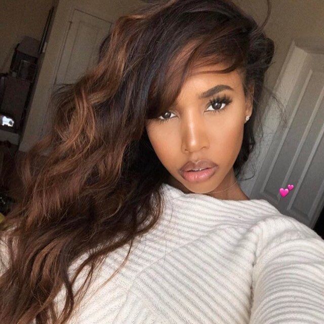 Peinados para niñas negras Tumblr: Pelo largo,  Ideas para teñir el cabello,  Pelo castaño,  El pelo en capas,  Peinados de fiesta  