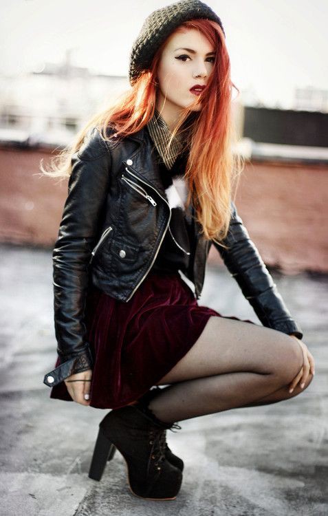 Mejor estilo de estilo rock, moda grunge: Chaqueta de cuero,  moda grunge,  Punk rock,  estilo punk  