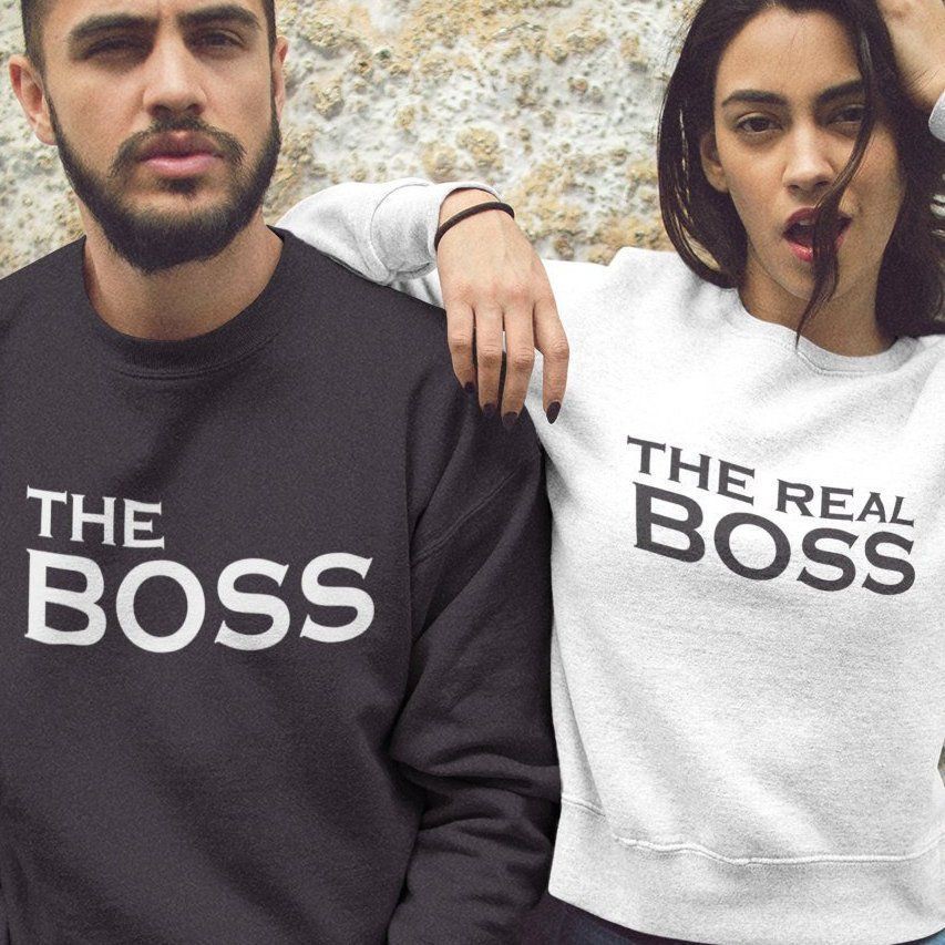 Jersey Boss el verdadero jefe: Jersey navideño,  trajes de pareja,  Forro polar,  Atuendos Informales  