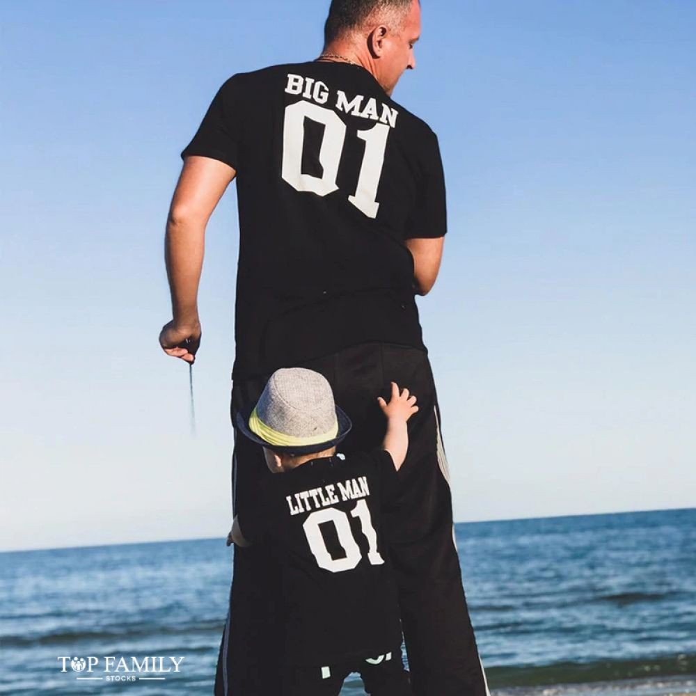 Hombre grande hombrecito, Polo: Trajes a juego,  Trajes de pareja a juego,  camisa polo  