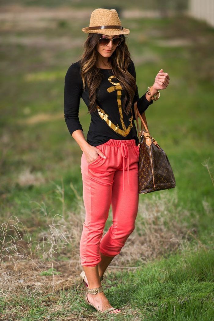 Jogger Outfit Ideas para niñas, pantalones ajustados: Pantalones ajustados,  Atuendos Para Correr  