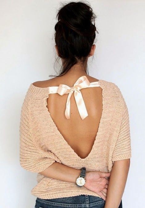 Jersey con espalda descubierta, Décolletage: Vestido de noche,  camisas,  vestidos de espalda descubierta  