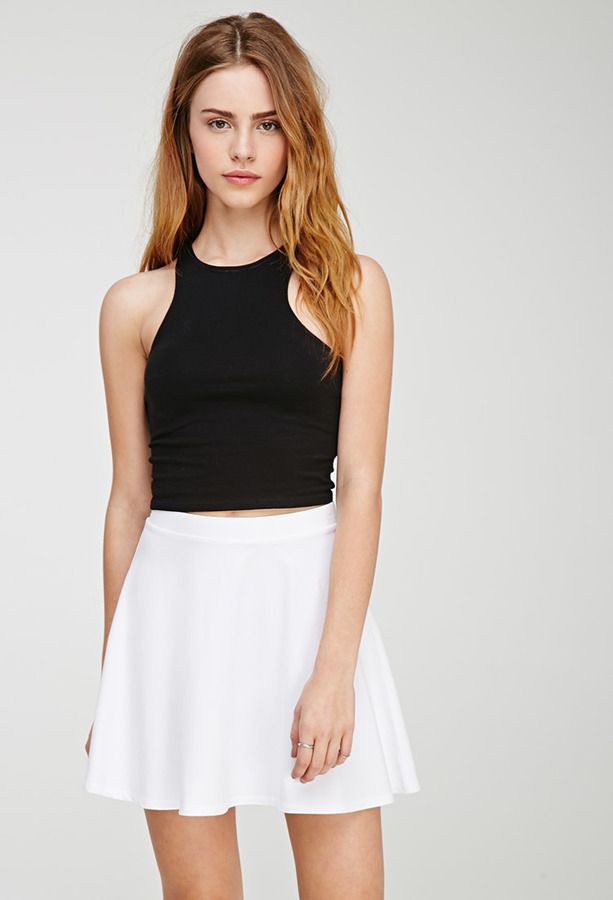 Fashion models forever 21 skater skirts, Skater Skirt: Crop top,  Skater Skirt,  Pencil skirt,  Skirt Outfits  