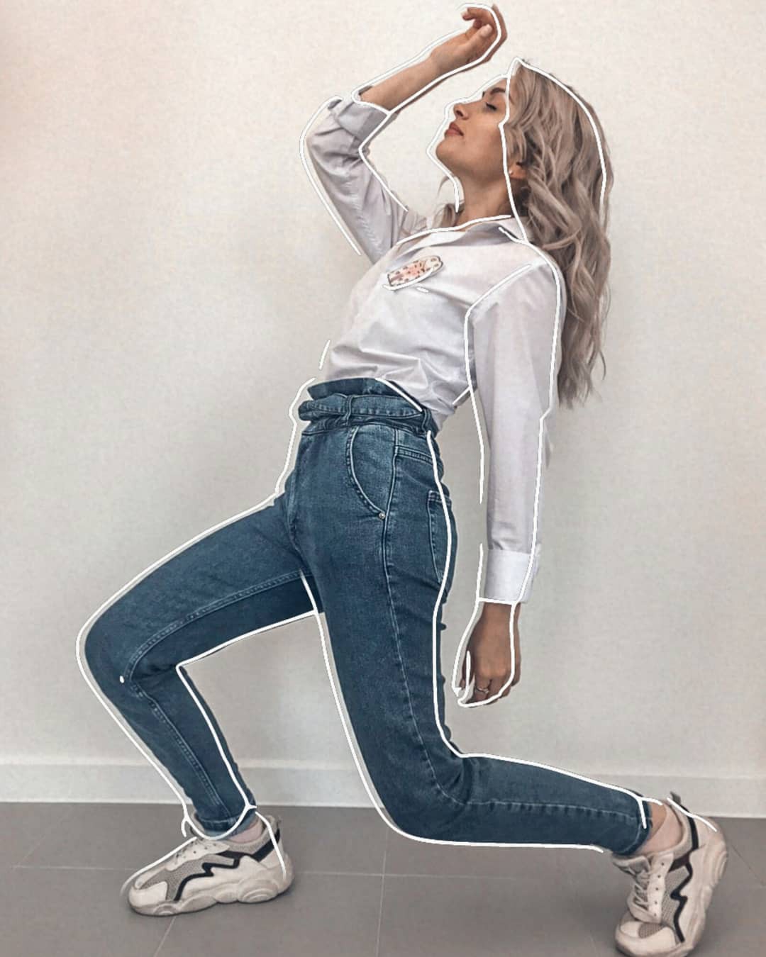 vestido blanco para mujer con denim, jeans, piernas pic