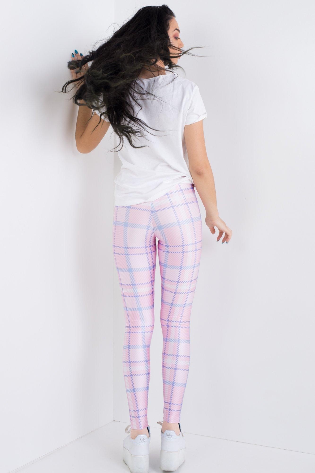 White and pink clothing lookbook ideas with leggings, tartan, tights: Legging Outfits,  White And Pink Outfit  