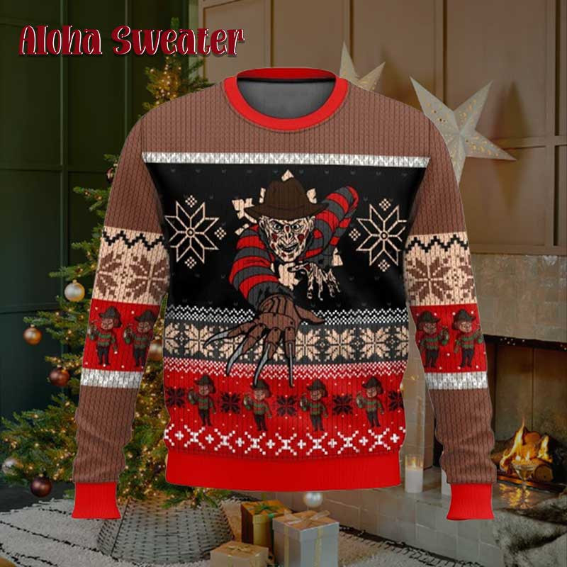 Crawling To You Freddy Krueger Ugly Christmas Sweater